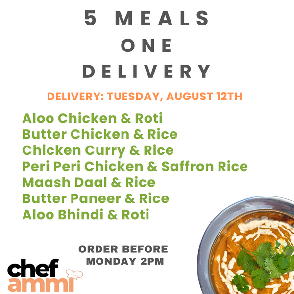 5 Meals, One Delivery TUESDAY ONLY