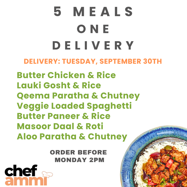 5 Meals, ONE Delivery THURSDAY