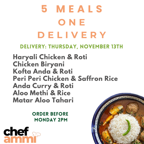 5 Meals, One Delivery THURSDAY ONLY