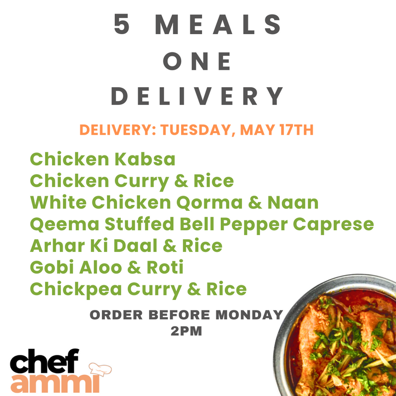 5 Meals, One Delivery TUESDAY ONLY