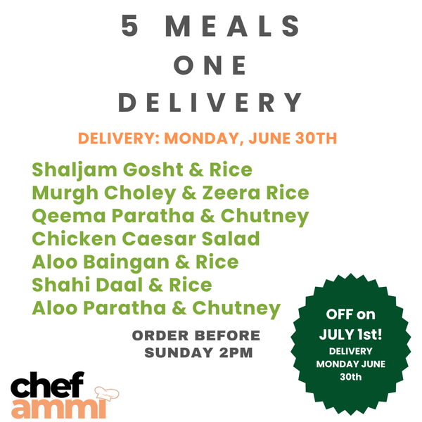 5 Meals, One Delivery TUESDAY ONLY