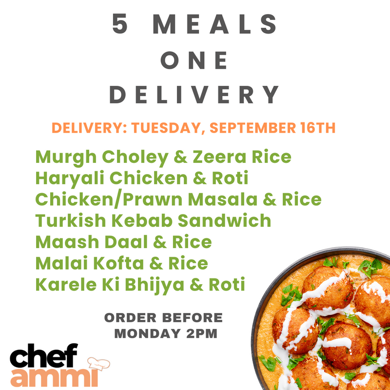 5 Meals, One Delivery TUESDAY ONLY