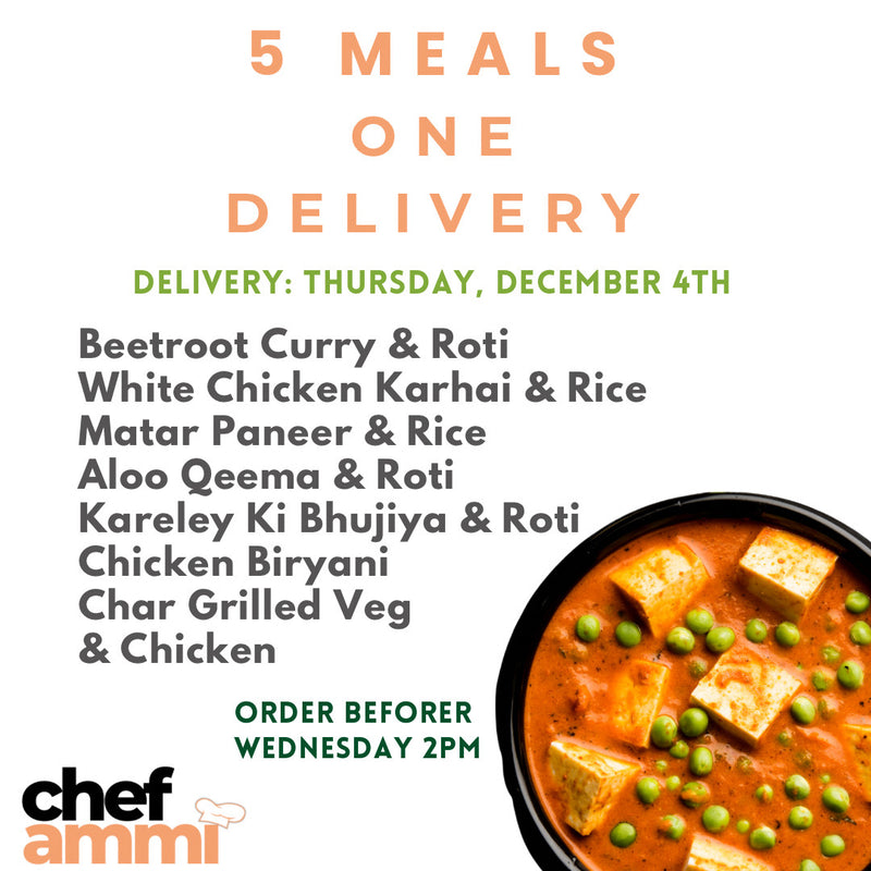 5 Meals, One Delivery THURSDAY ONLY