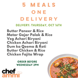 5 Meals, One Delivery THURSDAY ONLY