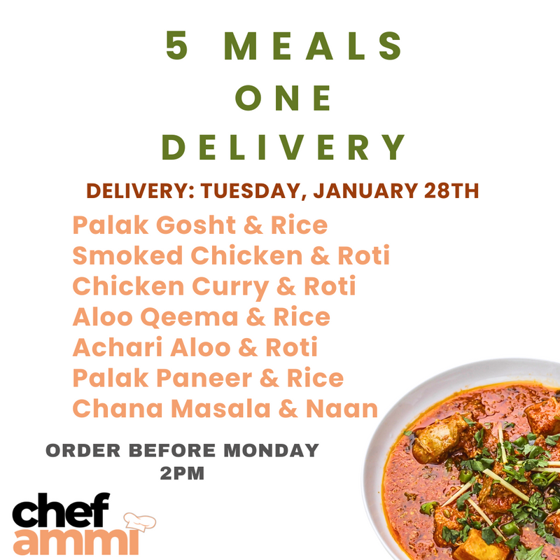 5 Meals, One Delivery TUESDAY ONLY