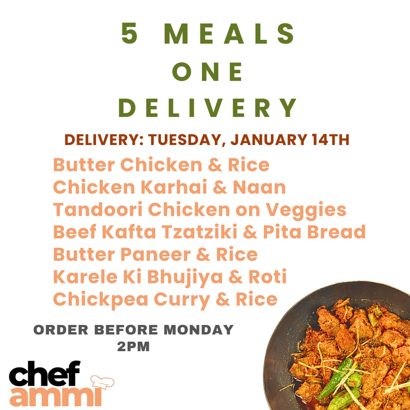 5 Meals, One Delivery TUESDAY ONLY